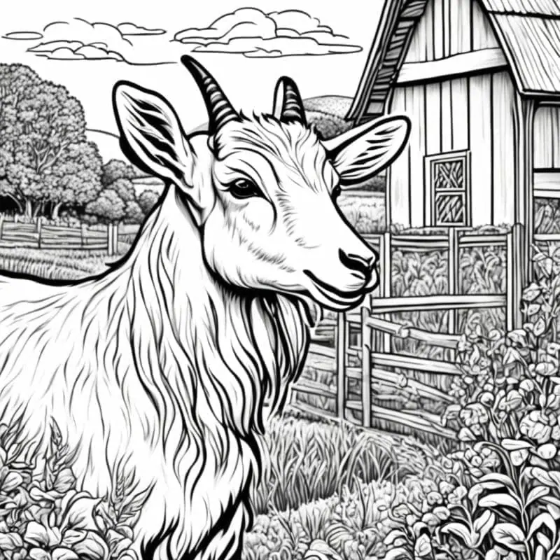 Creador de páginas para colorear de animales de granja – 1