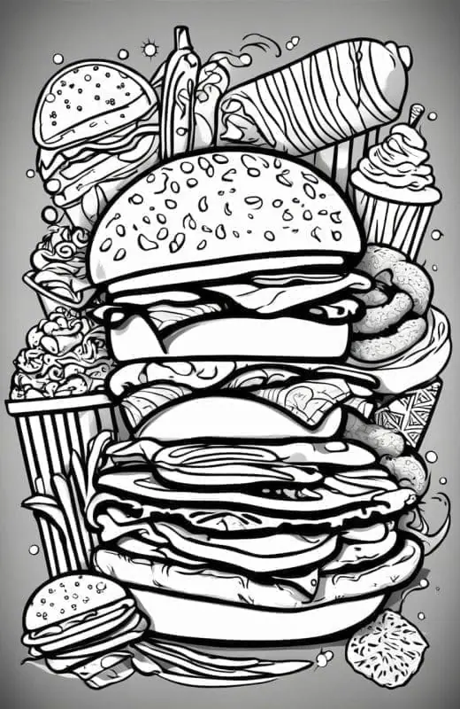 Food Coloring Page Collection – 8