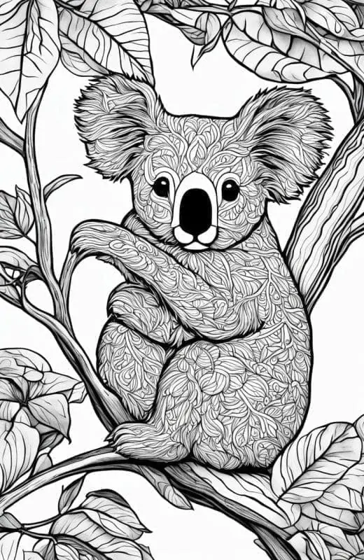 Koala Coloring Pages – 4