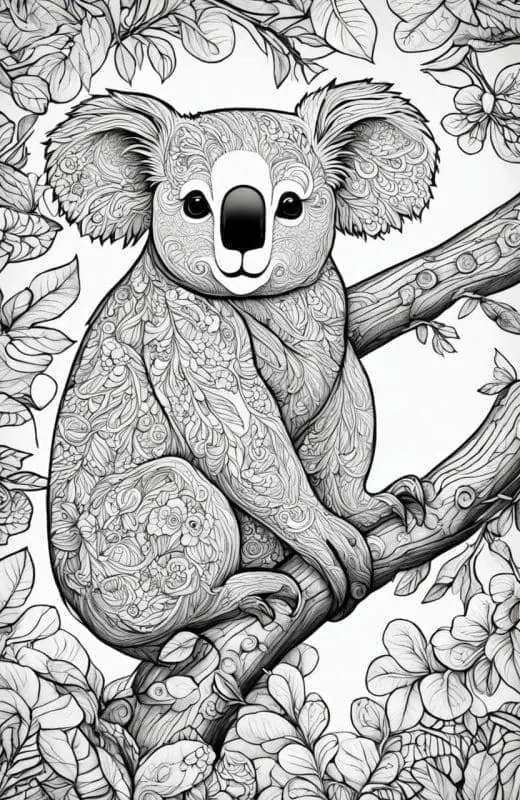Koala Coloring Pages – 8