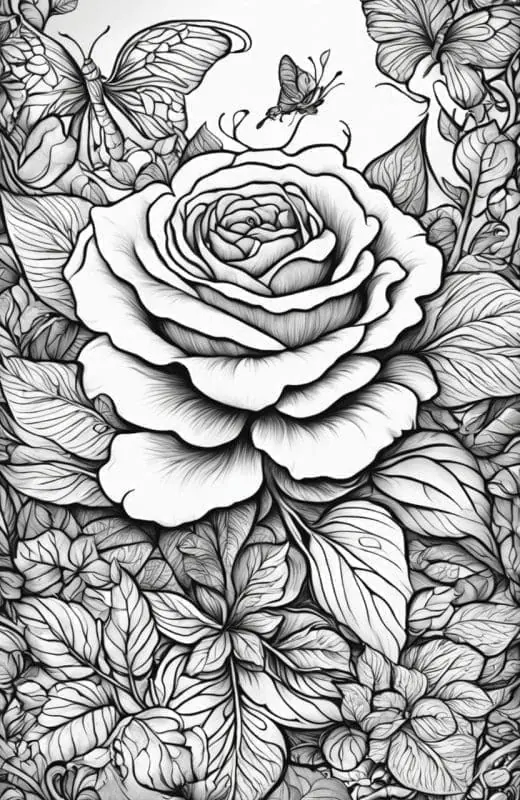 Rose Coloring Pages – 4