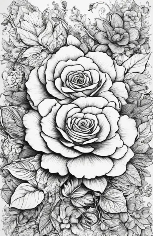 Rose Coloring Pages – 6