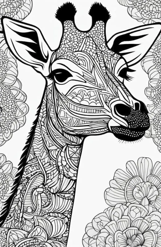 Giraffe Coloring Pages – 4