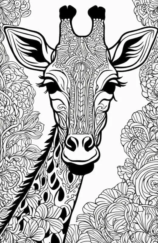 Giraffe Coloring Pages – 8