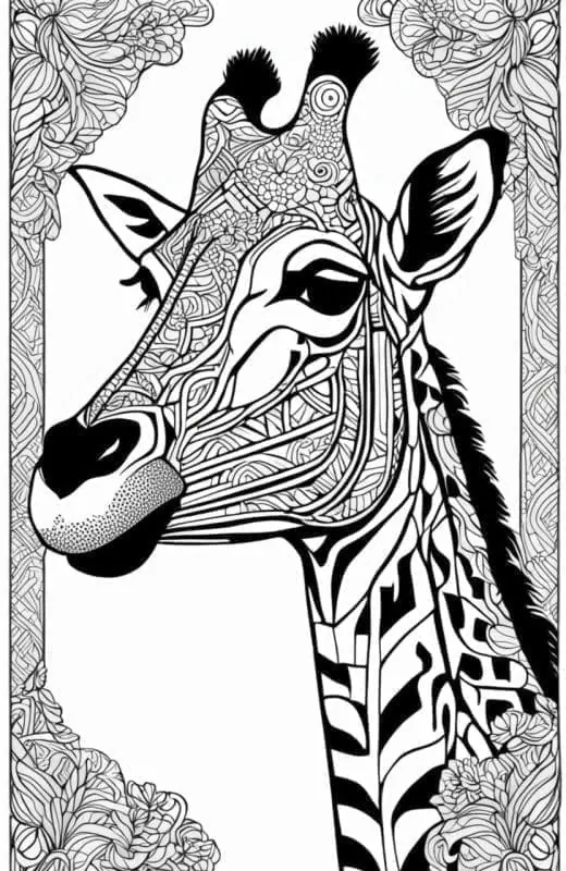 Giraffe Coloring Pages – 6