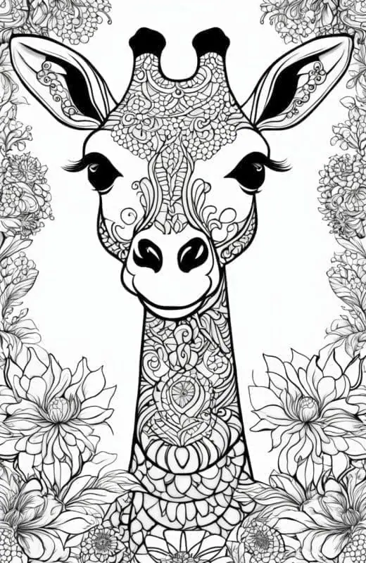 Giraffe Coloring Pages – 3