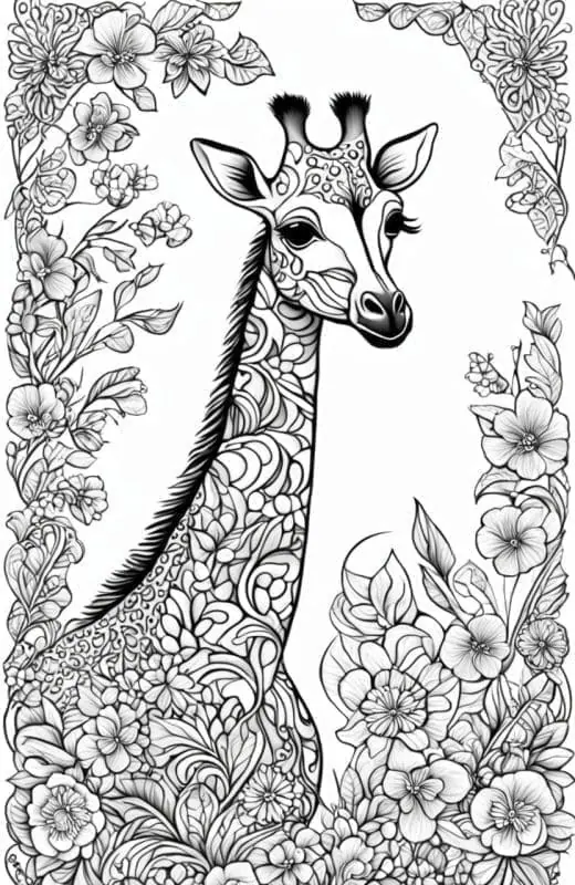 Giraffe Coloring Pages – 5