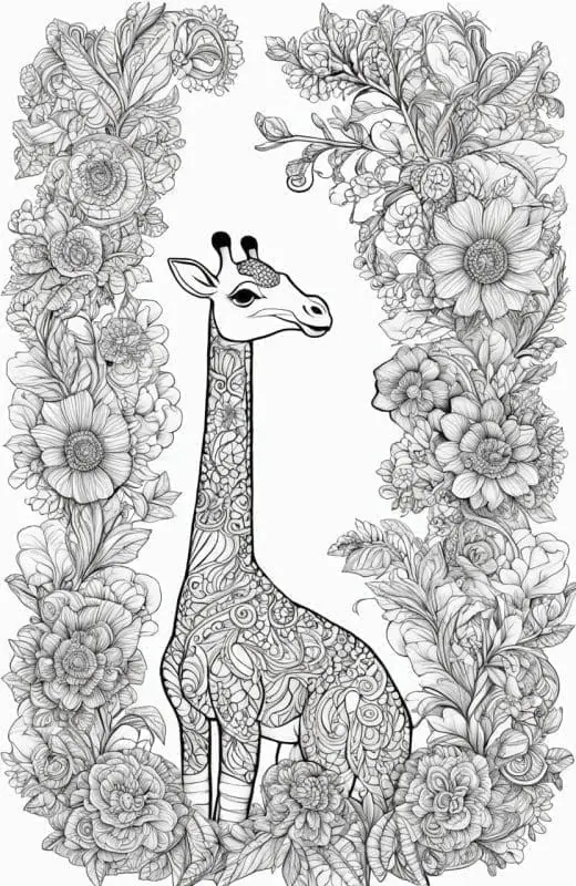 Giraffe Coloring Pages – 7
