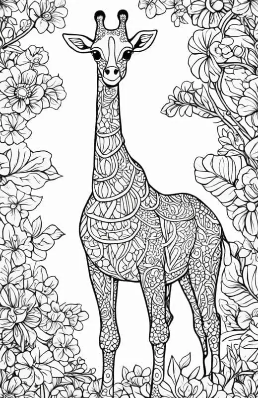 Giraffe Coloring Pages – 1