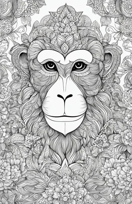 Monkey Coloring Pages – 3