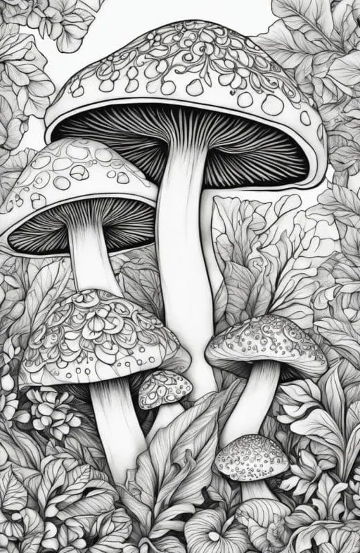 Mushroom Coloring Pages – 4
