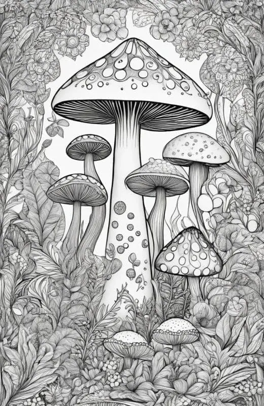 Mushroom Coloring Pages – 6