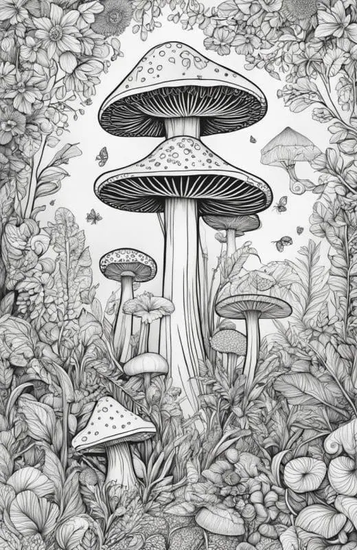 Mushroom Coloring Pages – 8