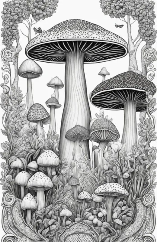 Mushroom Coloring Pages – 1
