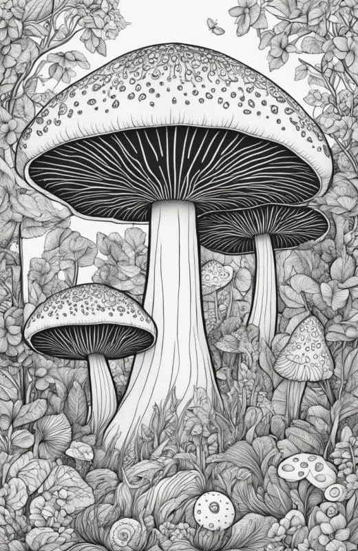 Mushroom Coloring Pages – 7