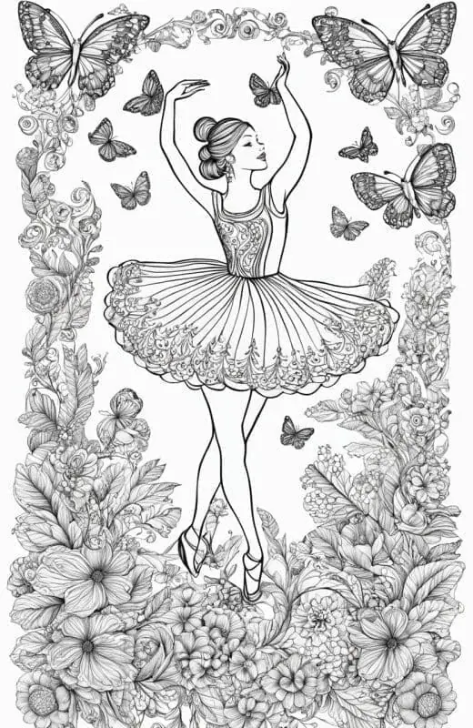 Breathtaking Ballerina Coloring Pages – 5