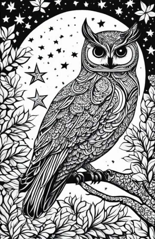 Owl Coloring Pages – 8