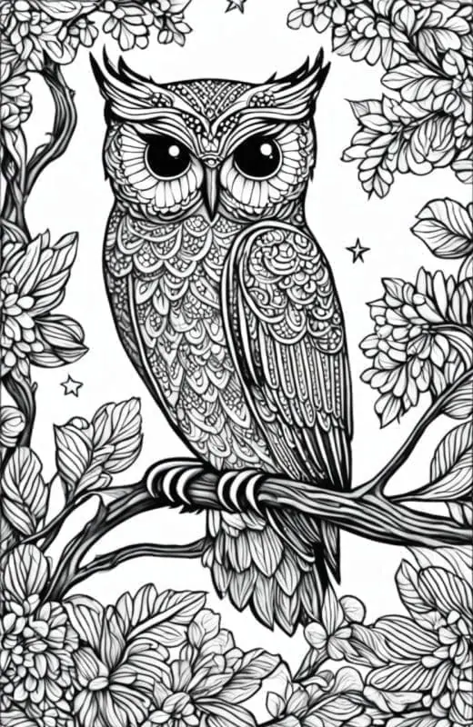 Owl Coloring Pages – 1