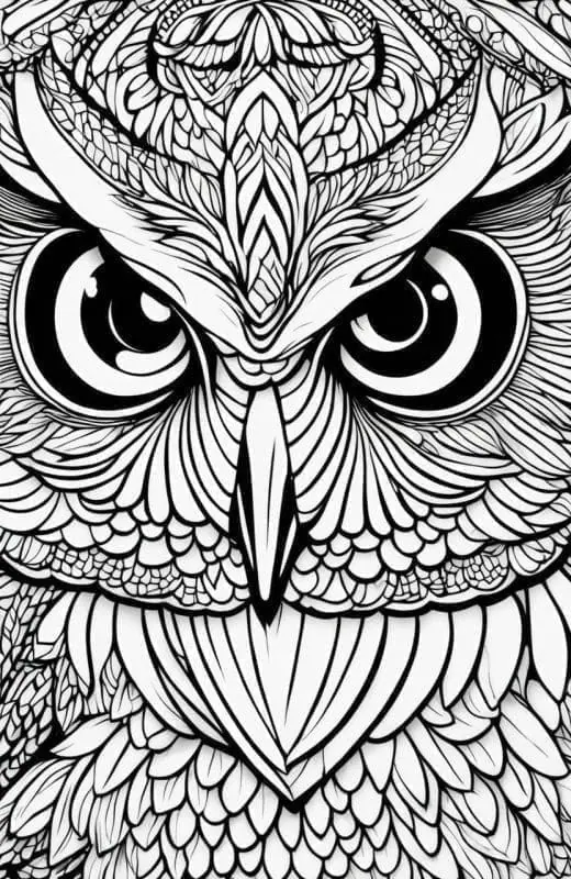 Owl Coloring Pages – 7