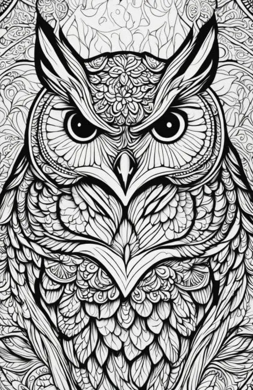 Owl Coloring Pages – 4