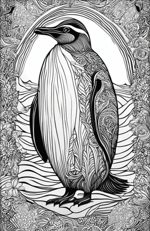 Adorable Penguin Coloring Pages – 1