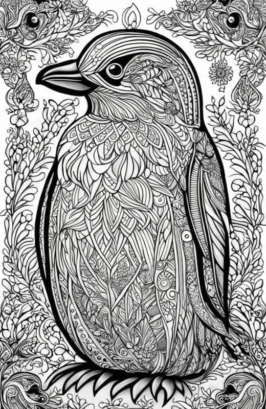 Adorable Penguin Coloring Pages – 3