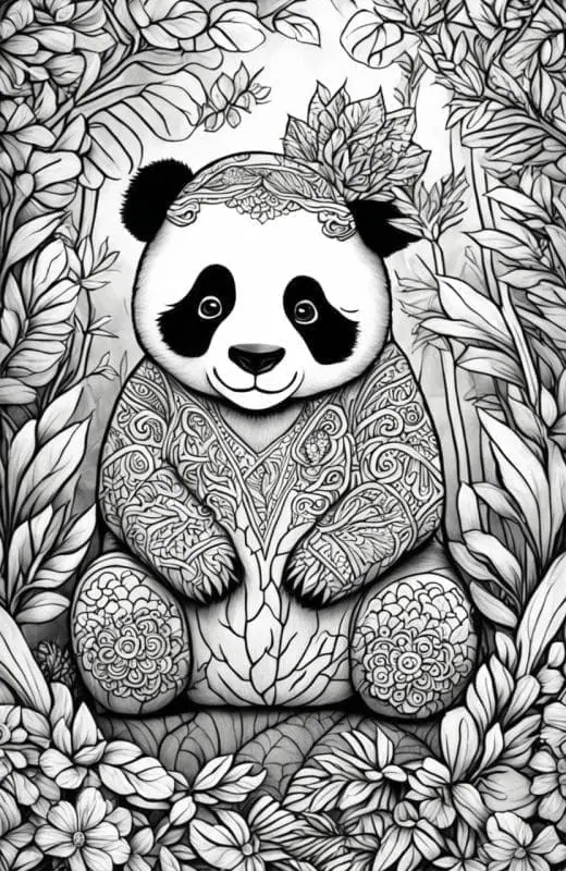 Panda Coloring Pages – 3