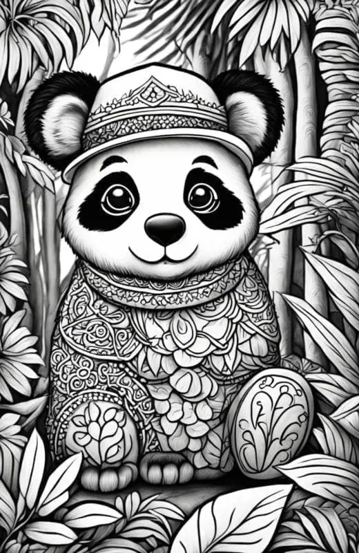 Panda Coloring Pages – 4