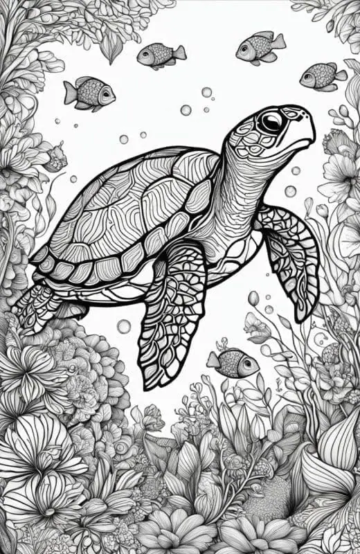 Turtle Coloring Pages – 1