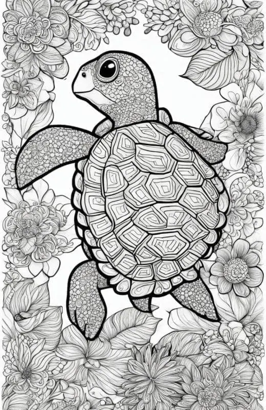 Turtle Coloring Pages – 5