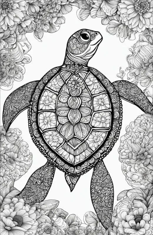 Turtle Coloring Pages – 6