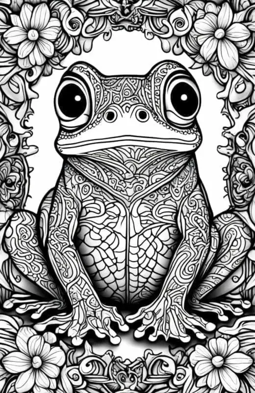 Frog Coloring Pages – 8