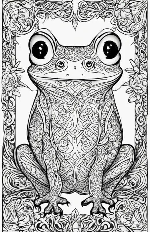 Frog Coloring Pages – 3