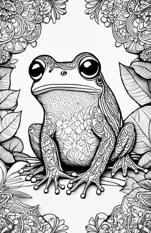 Frog Coloring Pages – 6