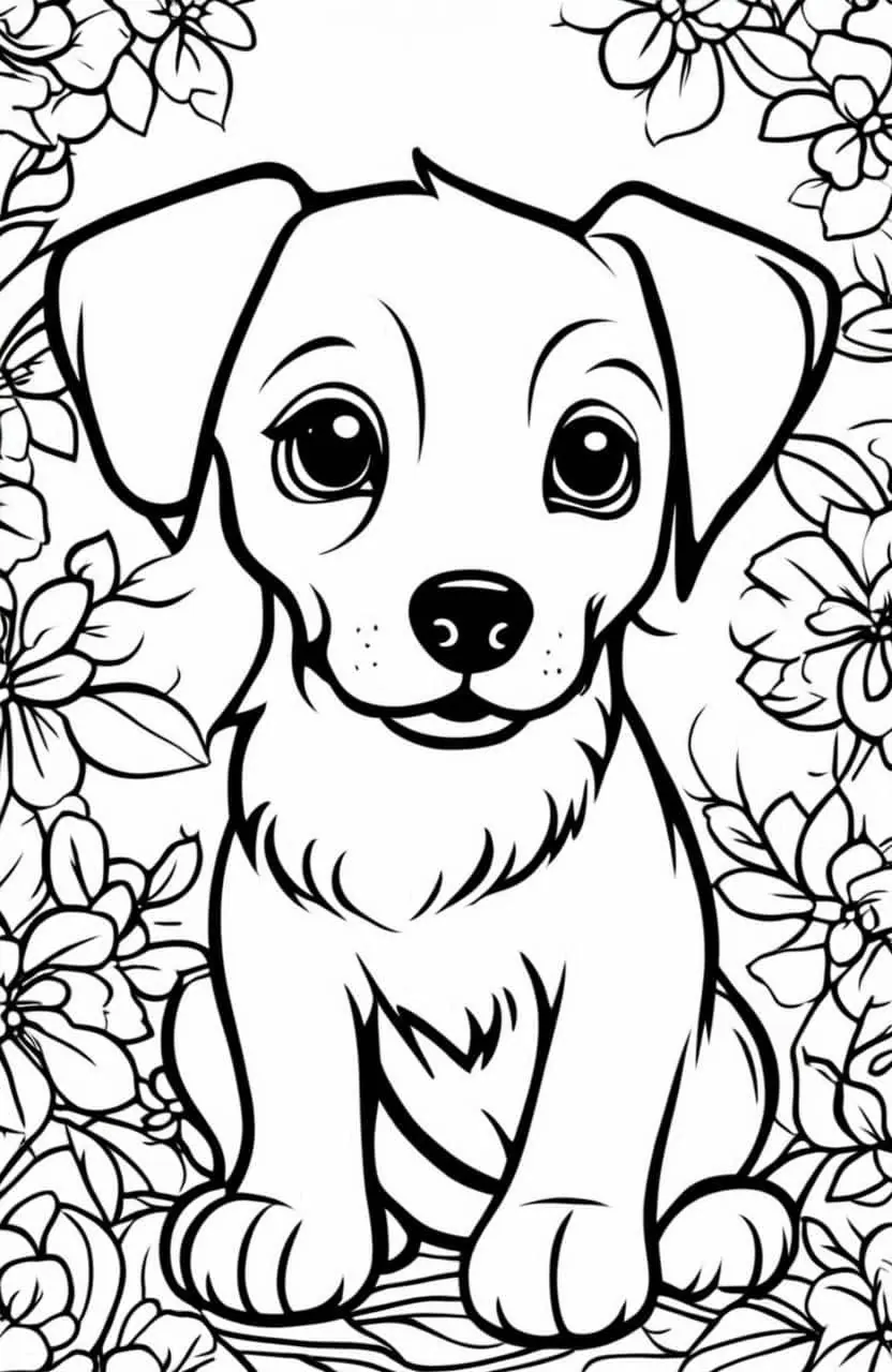 Puppy Dog Coloring Pages – 3