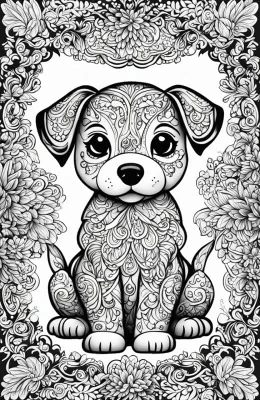 Puppy Dog Coloring Pages – 7