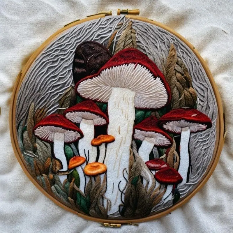Embroidery Mushrooms – 3