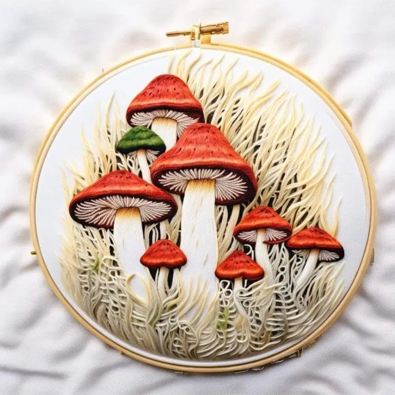 Embroidery Mushrooms – 1