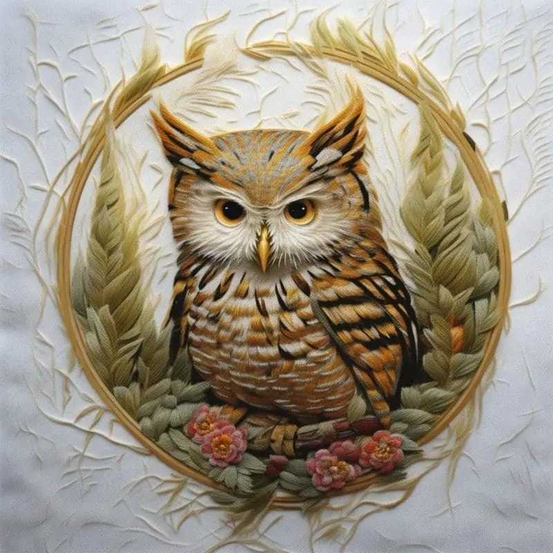 Explore Enchanting Owl Forest Embroideries – 1
