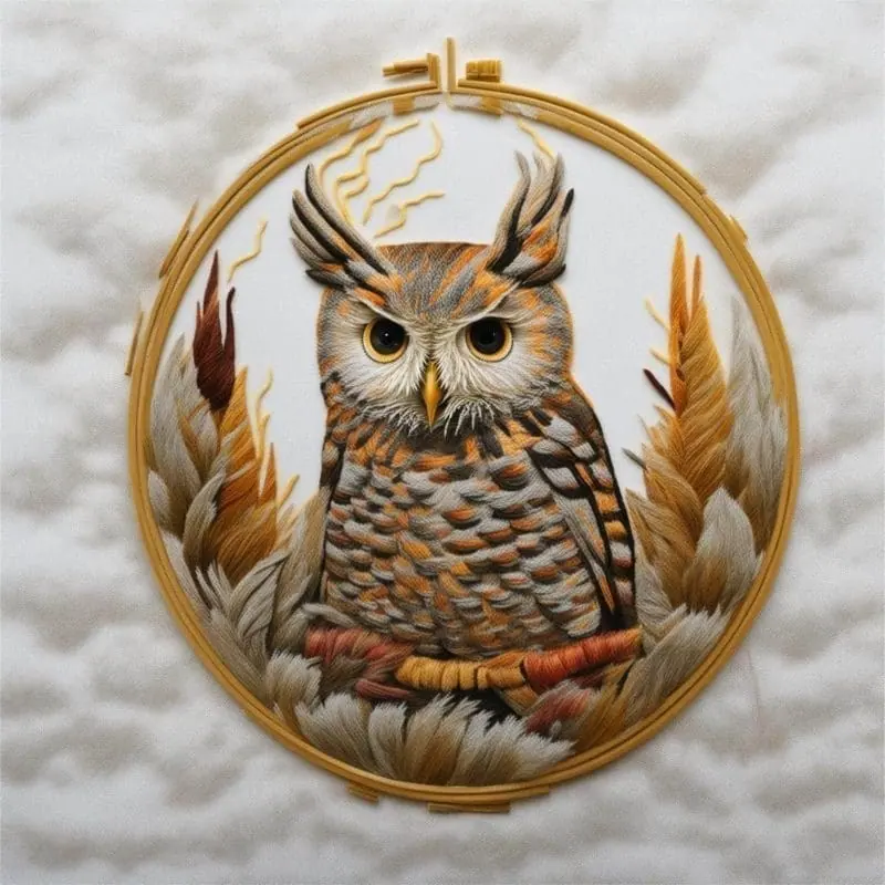 Explore Enchanting Owl Forest Embroideries – 7