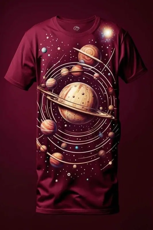 Designer de camiseta com estampa bordô – 3