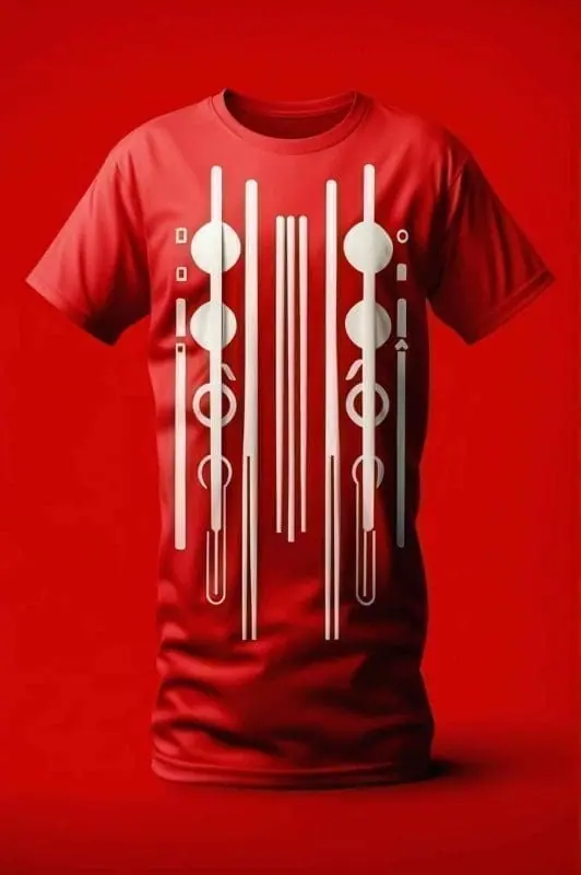Red & White Graphic Tee Designs – 8