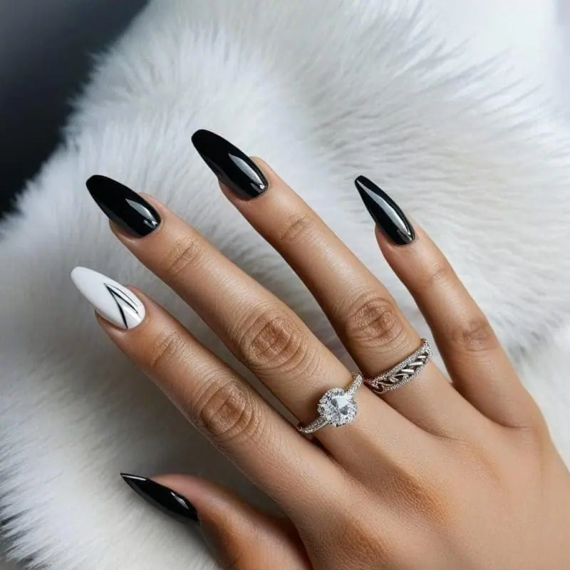 Black and White Nail Designs – 4