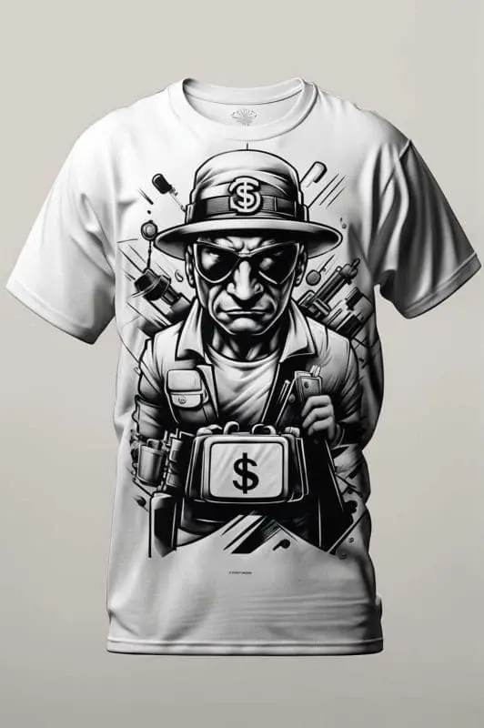 Black and White Graphic Tee – 1