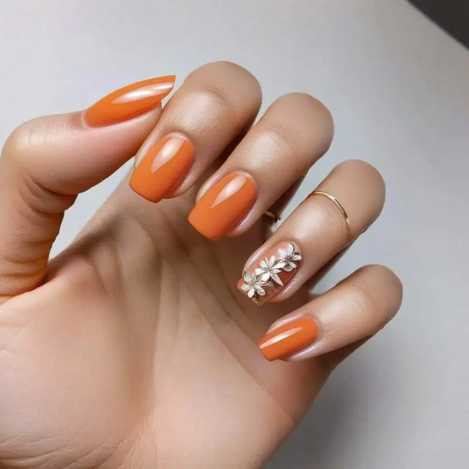 Orange Nail Designs – 8