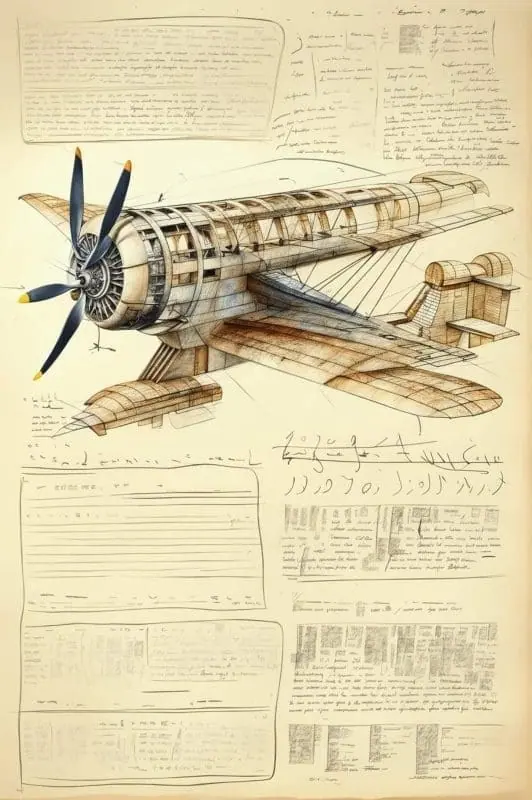 Esboços de aviões – 4