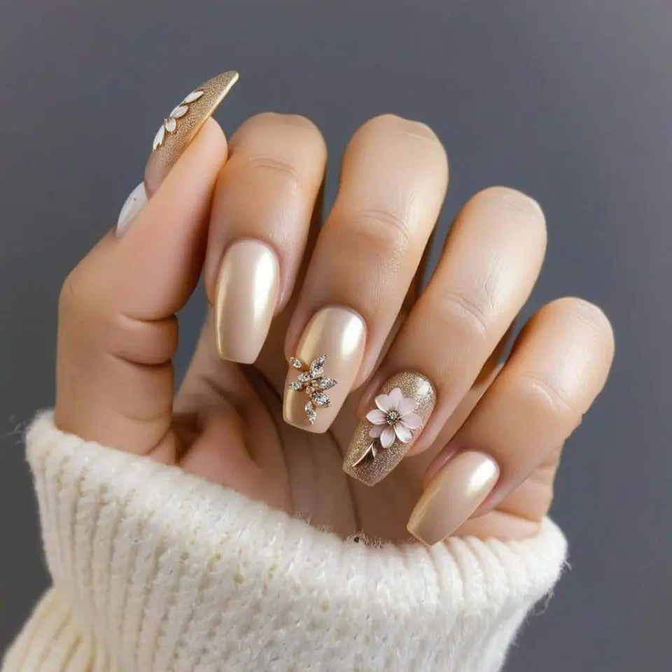 Gold Nail Polish Inspo – 5