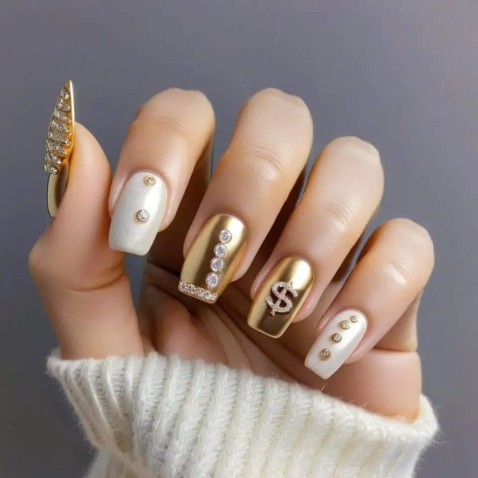 Gold Nail Polish Inspo – 6