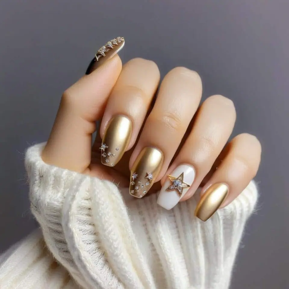 Gold Nail Polish Inspo – 3
