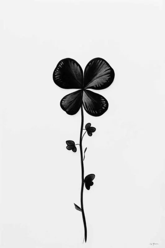 Four Leaf Clover Drawing Collection – 3